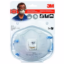 3M 8822C3 Masque anti-poussière 3 pièce(s) FFP2