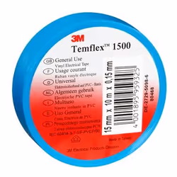 3M Temflex 1500, Bleu, Attacher, Marquer, Réparer, PVC, Caoutchouc, RoHS, 90 °C, 10 m