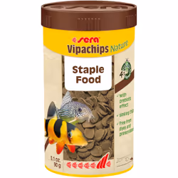 sera Vipachips Nature, Poisson d'aquarium, Nourriture sèche pour poisson, Croquette, Vitamine A, Vitamine B1, Vitamine B2, Vi ...