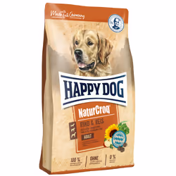 Happy Dog NaturCroq Rind & Reis, Adulte, Bœuf, Riz, 4 kg
