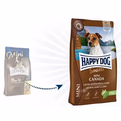 Happy Dog Sensible Mini Canada 4 kg Adulte Agneau, Lapin, Saumon