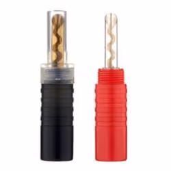 Inakustik 0081691, 4mm Banana, Noir, Rouge, 4 pièce(s)