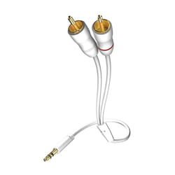 Inakustik 00310005 câble audio 5 m 3,5mm 2 x RCA Blanc
