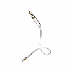 Inakustik 003101005, 3,5mm, Mâle, 3,5mm, Mâle, 0,5 m, Blanc