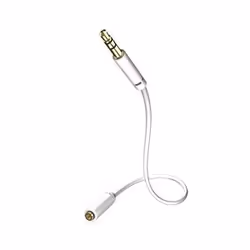 Inakustik 00310503, 3,5mm, Mâle, 3,5mm, Femelle, 3 m, Blanc