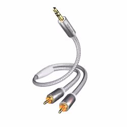 Inakustik 00410005, 3,5mm, Mâle, 2 x RCA, Mâle, 5 m, Blanc