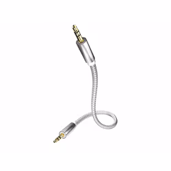 Inakustik 0041010075, 3,5mm, Mâle, 3,5mm, Mâle, 5 m, Argent, Blanc