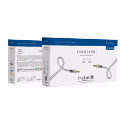 Inakustik 0041010075 câble audio 5 m 3,5mm Argent, Blanc