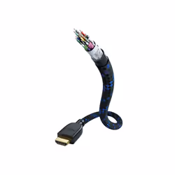 Inakustik 00423520, 2 m, HDMI Type A (Standard), HDMI Type A (Standard), 48 Gbit/s, Noir, Bleu