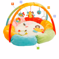 Fehn 074611, Tapis de jeux pour bébé, Barre d'activités, Sonore, Multicolore