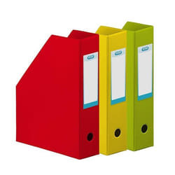 Porte-revues - ELBA - Tonic - Lot de 3 - PVC - Rouge/Vert/Jaune - Dos 7 cm