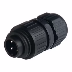 Hirschmann CA 3 LS, 3+PE, Noir, Mâle, Droit, Cuivre/Argent, IP66, IP67