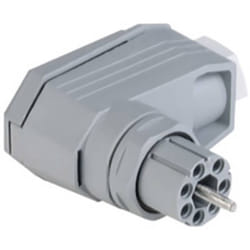 Hirschmann - 931 435-106-1 Connecteur d'alimentation n femelle, coudé Nombre total de pôles: 6 + pe 5 a gris 1 pc(s)