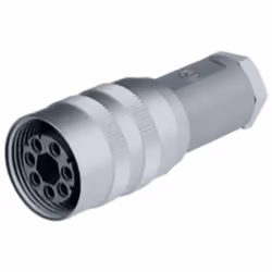 Informations techniques Section de raccord max. 1,5 mm² (6 pôles) 0,5 mm² 11 pôles Prise femelle coudée IP 65 (DIN 40050) Inf ...