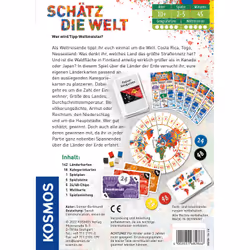 Kosmos Schätz die Welt 45 min Jeu de société Education