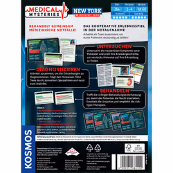 Kosmos Medical Mysteries - New York Emergency Room 60 min Jeu de société Déduction