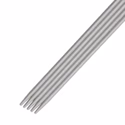 Prym 191488, Aiguille à tricoter à double pointe, Gris, Aluminium, 20 mm, 2,5 mm, 5 pièce(s)