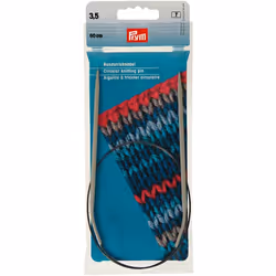 Prym 211247, Aiguille pour tricot circulaire, Gris, Aluminium, 60 mm, 3,5 mm, 1 pièce(s)