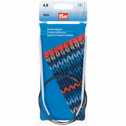 Prym 211264, Aiguille pour tricot circulaire, Aluminium, Gris, Aluminium, 800 mm, 4 mm, 1 pièce(s)