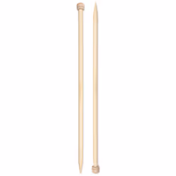 Prym Bambu, Aiguille à tricoter à pointe unique, Bambou, Bambou, 330 mm, 5 mm, 2 pièce(s)