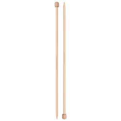 Prym Bambus, Aiguille à tricoter à pointe unique, Bambou, Bambou, 330 mm, 5,5 mm, 2 pièce(s)