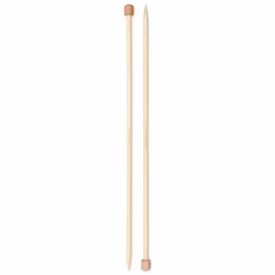 Prym Bambus, Aiguille à tricoter à pointe unique, Bambou, Bambou, 330 mm, 6 mm, 2 pièce(s)