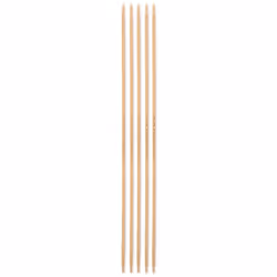 Prym 222210, Aiguille à tricoter à double pointe, Naturel, Bambou, 200 mm, 2 mm, 5 pièce(s)