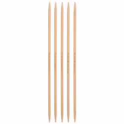 Prym 222213, Aiguille à tricoter à double pointe, Naturel, Bambou, 200 mm, 3,5 mm, 5 pièce(s)