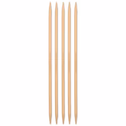Prym 222215, Aiguille à tricoter à double pointe, Naturel, Bambou, 200 mm, 4,5 mm, 5 pièce(s)