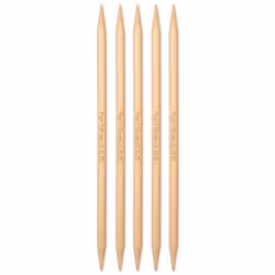 Prym 222218, Aiguille à tricoter à double pointe, Naturel, Bambou, 200 mm, 7 mm, 5 pièce(s)