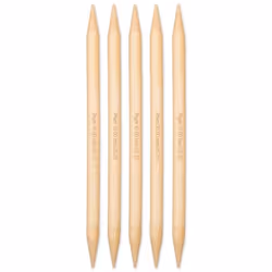 Prym 222221, Aiguille à tricoter à double pointe, Naturel, Bambou, 200 mm, 1 cm, 5 pièce(s)