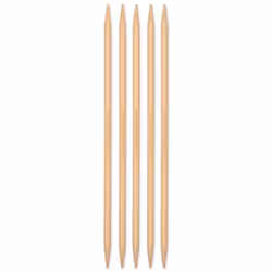 Prym 222230, Aiguille à tricoter à double pointe, Naturel, Bambou, 200 mm, 5,5 mm, 5 pièce(s)