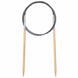 Prym 222506, Aiguille pour tricot circulaire, Noir, Naturel, Argent, Bambou, Métal, Plastique, 800 mm, 4 mm, 1 pièce(s)