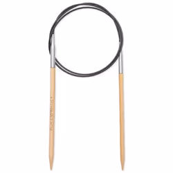 Prym 222507, Aiguille pour tricot circulaire, Noir, Naturel, Argent, Bambou, Métal, Plastique, 800 mm, 4,5 mm, 1 pièce(s)
