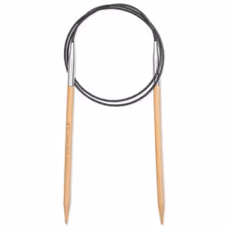 Prym 222508, Aiguille pour tricot circulaire, Noir, Naturel, Argent, Bambou, Métal, Plastique, 800 mm, 5 mm, 1 pièce(s)