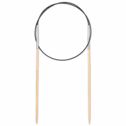 Prym 222514, Aiguille pour tricot circulaire, Noir, Naturel, Argent, Bambou, Métal, Plastique, 600 mm, 3 mm, 1 pièce(s)