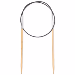 Prym 222515, Aiguille pour tricot circulaire, Noir, Naturel, Argent, Bambou, Métal, Plastique, 600 mm, 3,5 mm, 1 pièce(s)