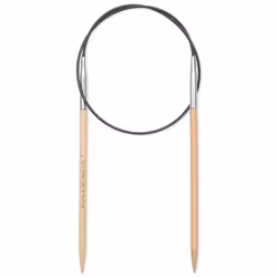 Prym 222517, Aiguille pour tricot circulaire, Noir, Naturel, Argent, Bambou, Métal, Plastique, 600 mm, 4,5 mm, 1 pièce(s)