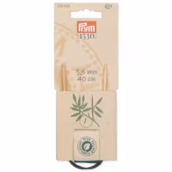 Prym 222525 aiguille à tricoter Aiguille pour tricot circulaire Noir, Naturel, Argent