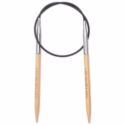 Prym 222527, Aiguille pour tricot circulaire, Noir, Naturel, Argent, Bambou, Métal, Plastique, 400 mm, 4,5 mm, 1 pièce(s)