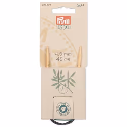 Prym 222527 aiguille à tricoter Aiguille pour tricot circulaire Noir, Naturel, Argent