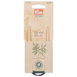 Prym 222528 aiguille à tricoter Aiguille pour tricot circulaire Noir, Naturel, Argent