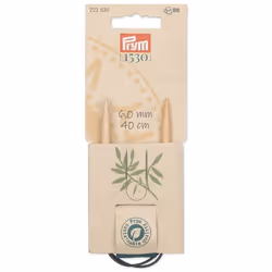 Prym 222530 aiguille à tricoter Aiguille pour tricot circulaire Noir, Naturel, Argent