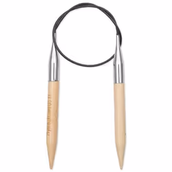 Prym 222532, Aiguille pour tricot circulaire, Noir, Naturel, Argent, Bambou, Métal, Plastique, 400 mm, 8 mm, 1 pièce(s)