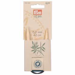 Prym 222532 aiguille à tricoter Aiguille pour tricot circulaire Noir, Naturel, Argent