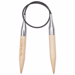 Prym 222534, Aiguille pour tricot circulaire, Noir, Naturel, Bambou, Métal, Plastique, 400 mm, 1 cm, 1 pièce(s)