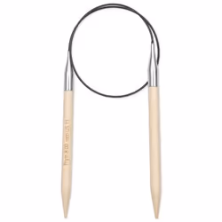 Prym 222552, Aiguille pour tricot circulaire, Noir, Naturel, Argent, Bambou, Métal, Plastique, 600 mm, 8 mm, 1 pièce(s)