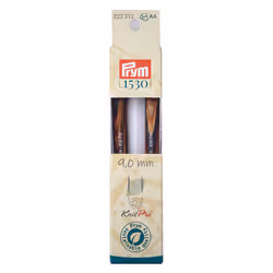Prym 223312, Aiguille pour tricot circulaire, Multicolore, Métal, Bois, 128 mm, 9 mm, 2 pièce(s)