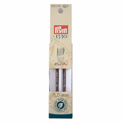 Prym 223370, Aiguille pour tricot circulaire, Multicolore, Métal, Bois, 87 mm, 3 mm, 2 pièce(s)