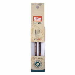 Prym 223371, Aiguille pour tricot circulaire, Multicolore, Métal, Bois, 87 mm, 3,5 mm, 2 pièce(s)